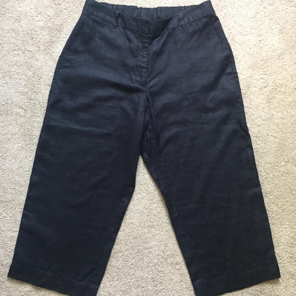 Liz Claiborne 'Audra' Cropped Linen Pants Size 12